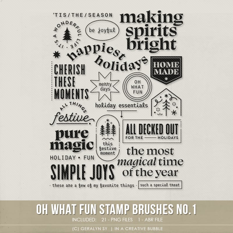 Image of Oh What Fun Stamp Brushes No.1 (Digital)