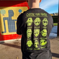 Image 2 of Choose Your Fighter Tee  Black (Yellow or white print)