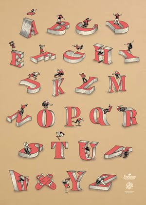 Image of LET'S PRINT #9 | The Skateboarding Alphabet | Evergreen Design House and The Good Life Studio