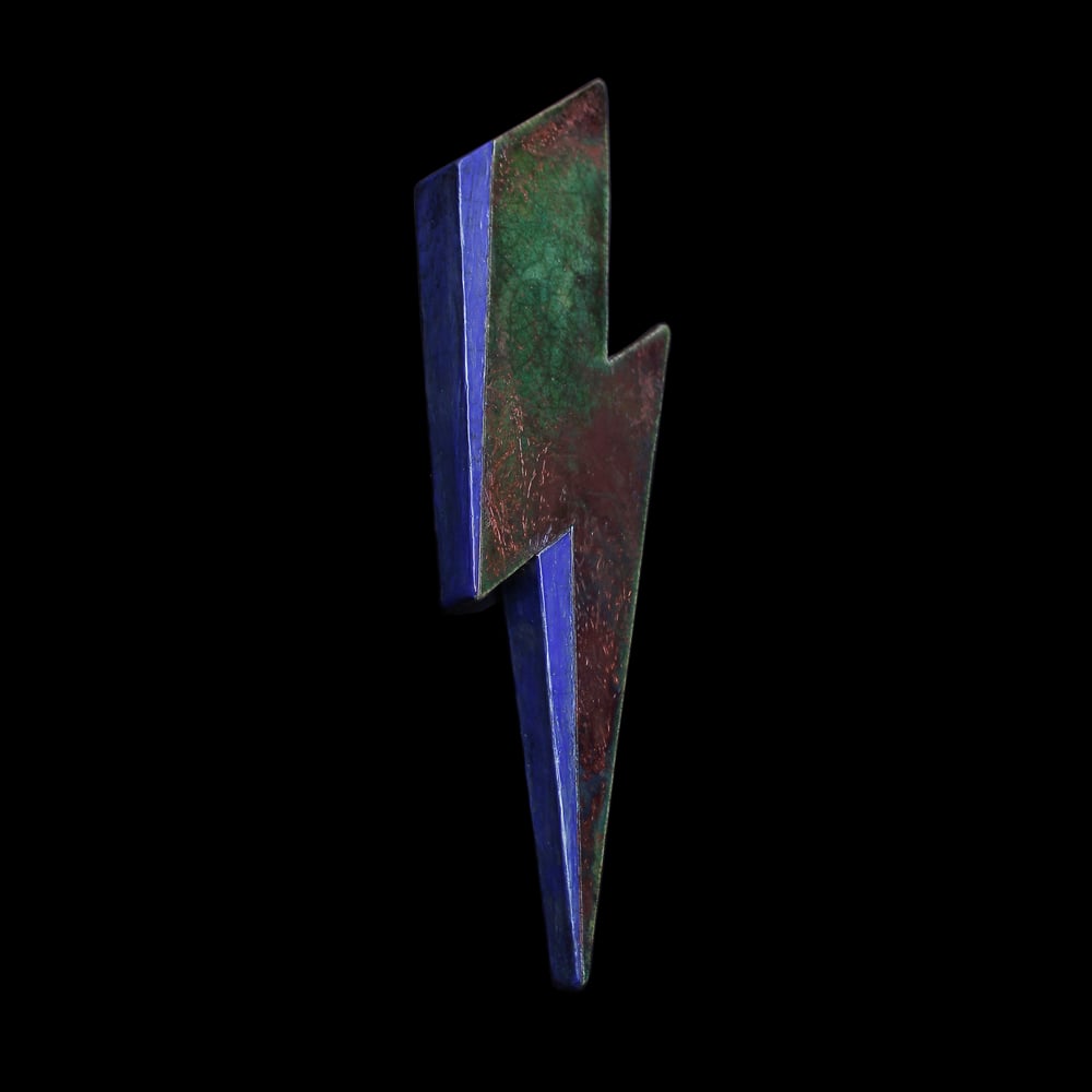*SALE* 'Blue/Green' Raku Lightning Bolt