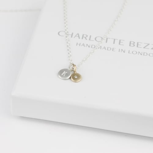 Image of personalised diamond necklace