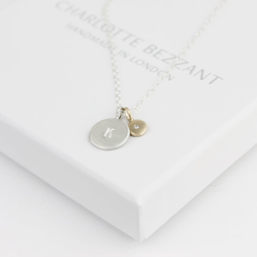 Image of personalised diamond necklace