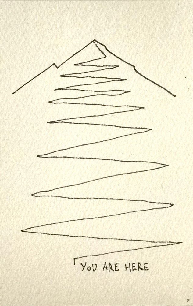 Image of BALÁZS Soma: You are here no3. - cc. 10x14cm, 640 gsm 100% pamut akvarell papíron