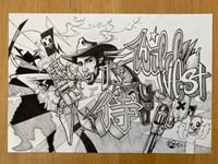 'Wild West' original illustration.