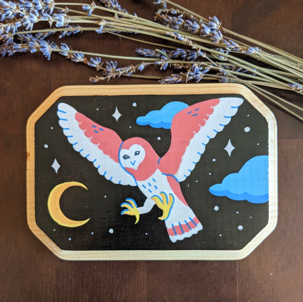 Image of Owl wood panel