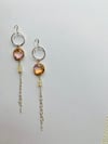 SWAY: morganite, citrine, Welo opal, gold and sterling statement earrings