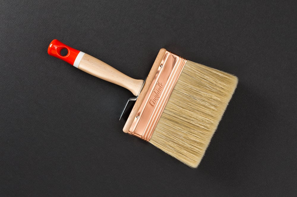 Image of PENNELLO CON GHIERA RAMATA E SETOLA NATURALE / PAINTBRUSH WITH COPPER FERRULE AND NATURAL BRISTLE