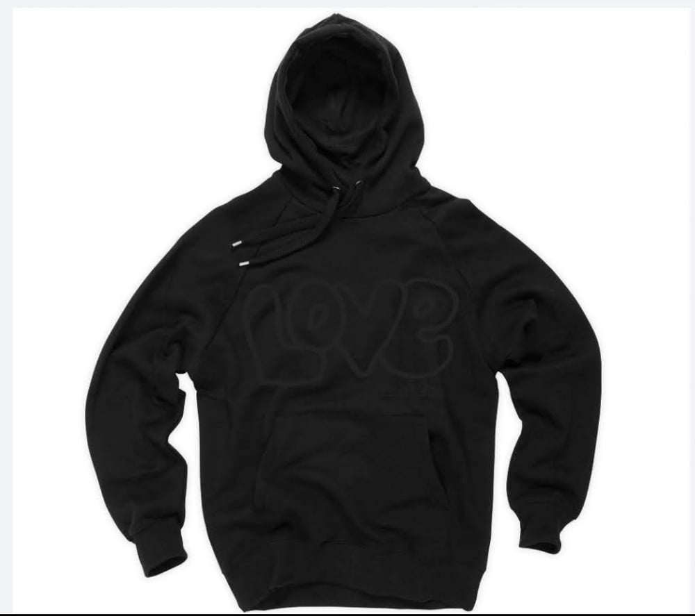 Image of Black On Black Love Conquers Hate Hoodie by Mason Spears