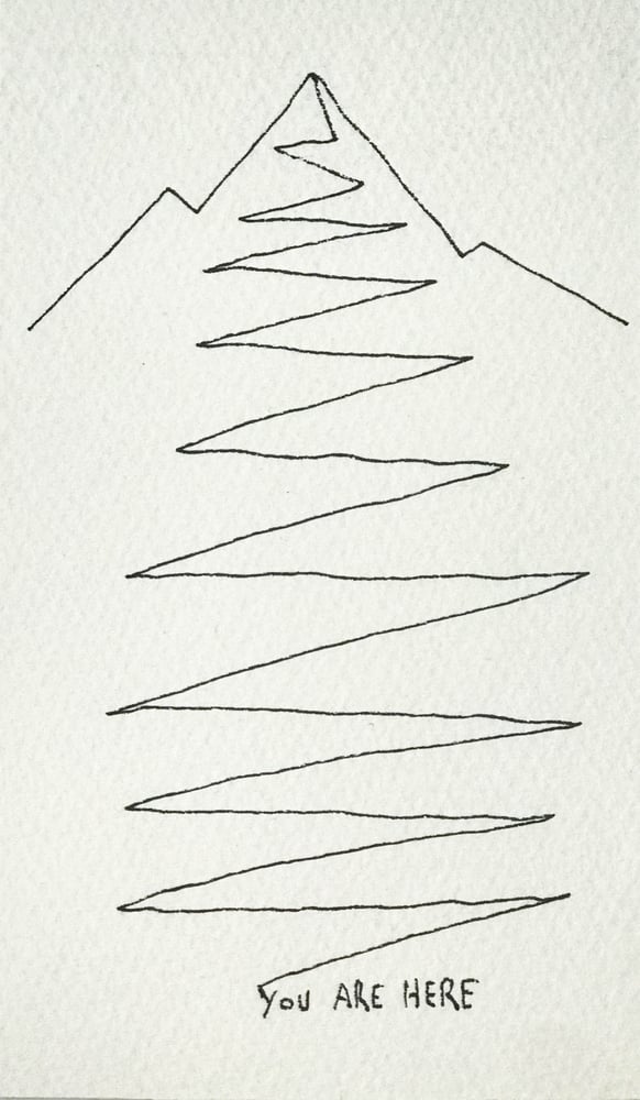 Image of BALÁZS Soma: You are here no4. - cc. 8x14cm, 640 gsm 100% pamut akvarell papíron