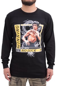 Image 1 of Stay Winning All Hustle No Luck Bruce Long Sleeve Black Tee