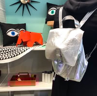 Image 1 of  the silver backpack