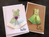 Origami dress card