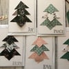 Christmas tree origami cards