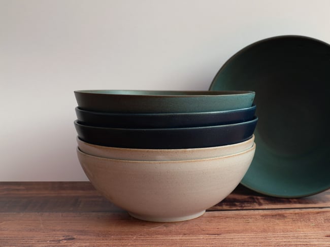 Grand bol bleu Tempête