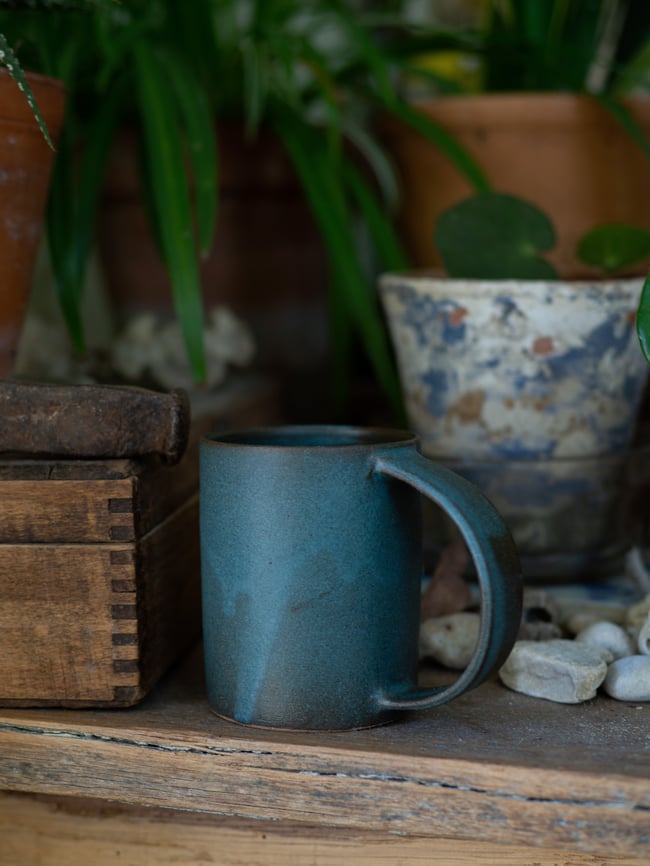Tasse à café bleue