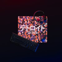 Image 4 of Katakana Orange Dream Camo Gaming Mouse Pad