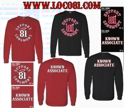 Image of Horns 'n Halo (LS-Long Sleeve) W/ Known Associate on back