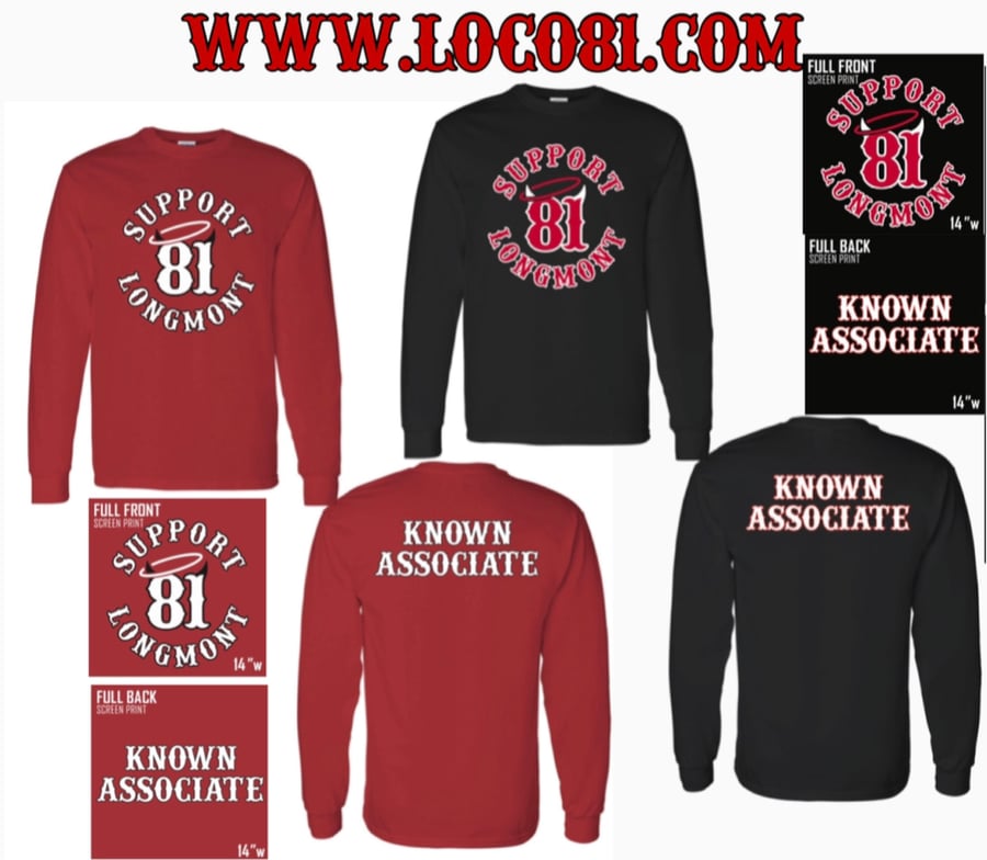 Image of Horns 'n Halo (LS-Long Sleeve) W/ Known Associate on back