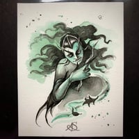 Image 2 of Goblin Witch | Original watercolor painting 