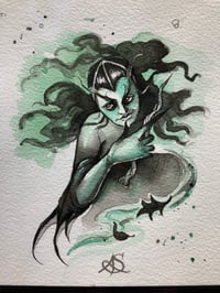 Image 1 of Goblin Witch | Original watercolor painting 