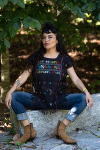 Image 1 of 100% Handmade Short Huipil. Amuzgos Oaxaca