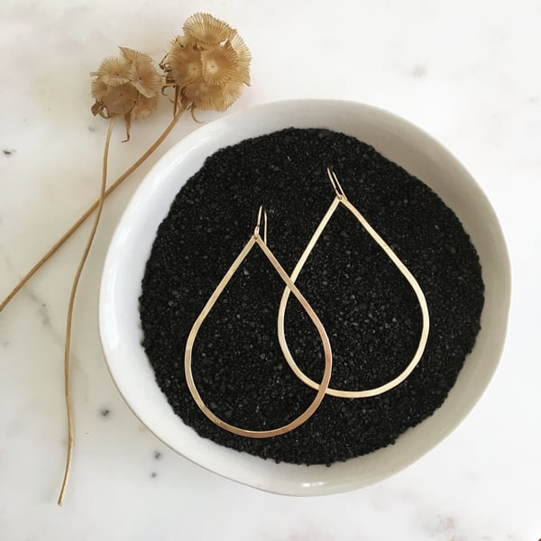 Image of Teardrop Hoops (Made to Order)