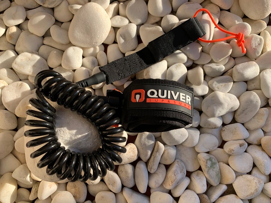 Image of Downwind leash coil 6’  -Black