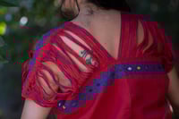 Image 3 of Red Handmade Blouse, made by a Mayan community in Chiapas , the Highlands. 
