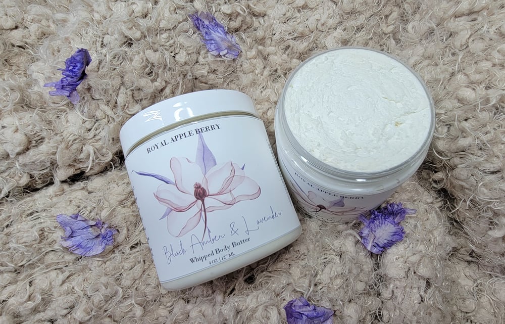 Image of Black Amber and Lavender Luxury Whipped Body butter