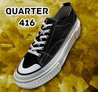 Image 1 of Six feet black canvas platform sneakers 