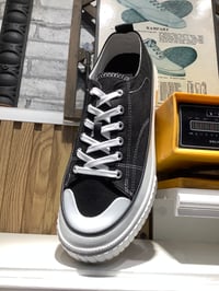 Image 2 of Six feet black canvas platform sneakers 