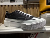 Image 4 of Six feet black canvas platform sneakers 