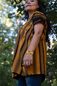 Image 4 of Mustard Yellow Pantelhó Mayan Handmade Huipil 