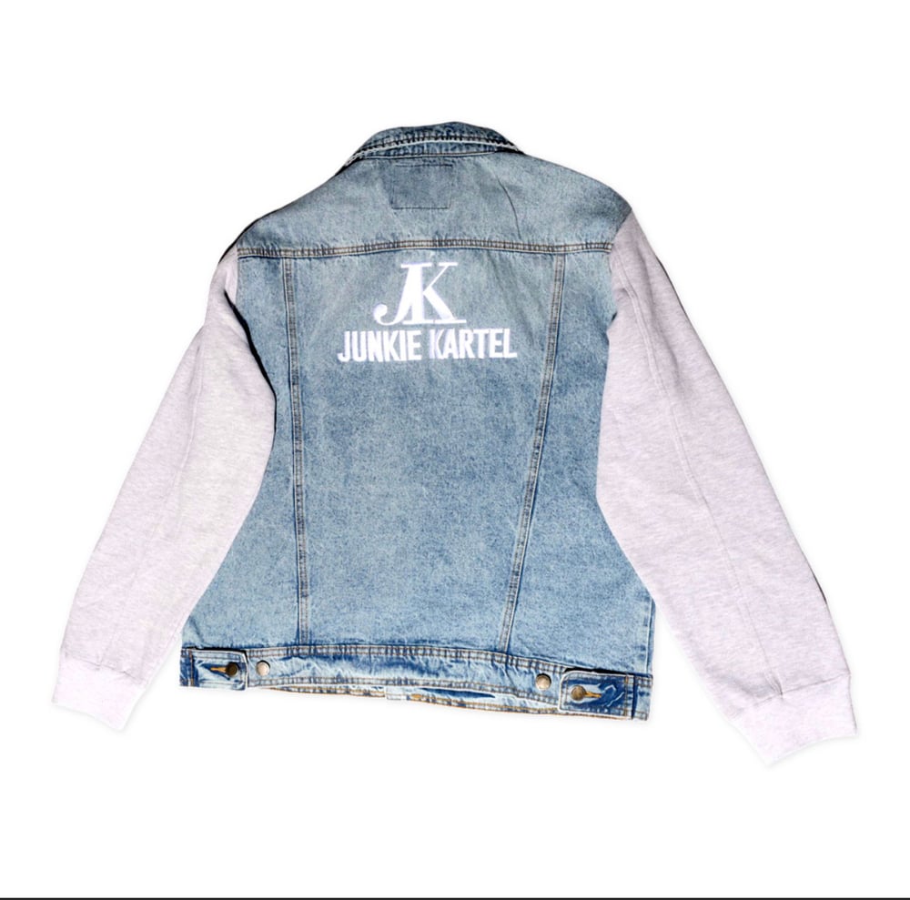 Junkie Kartel 2 Tone Jean Jacket W Sweat Suit