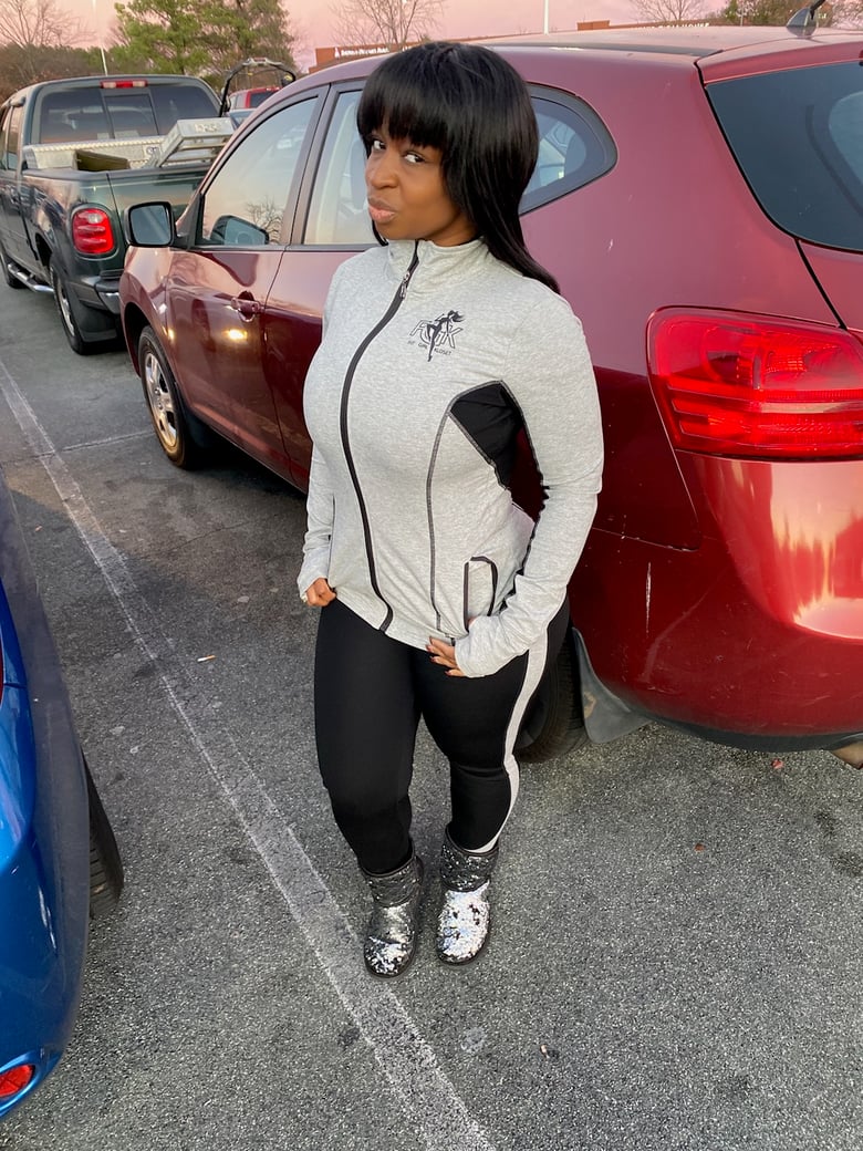 Image of Gray/Black Colorblock Jogging Set