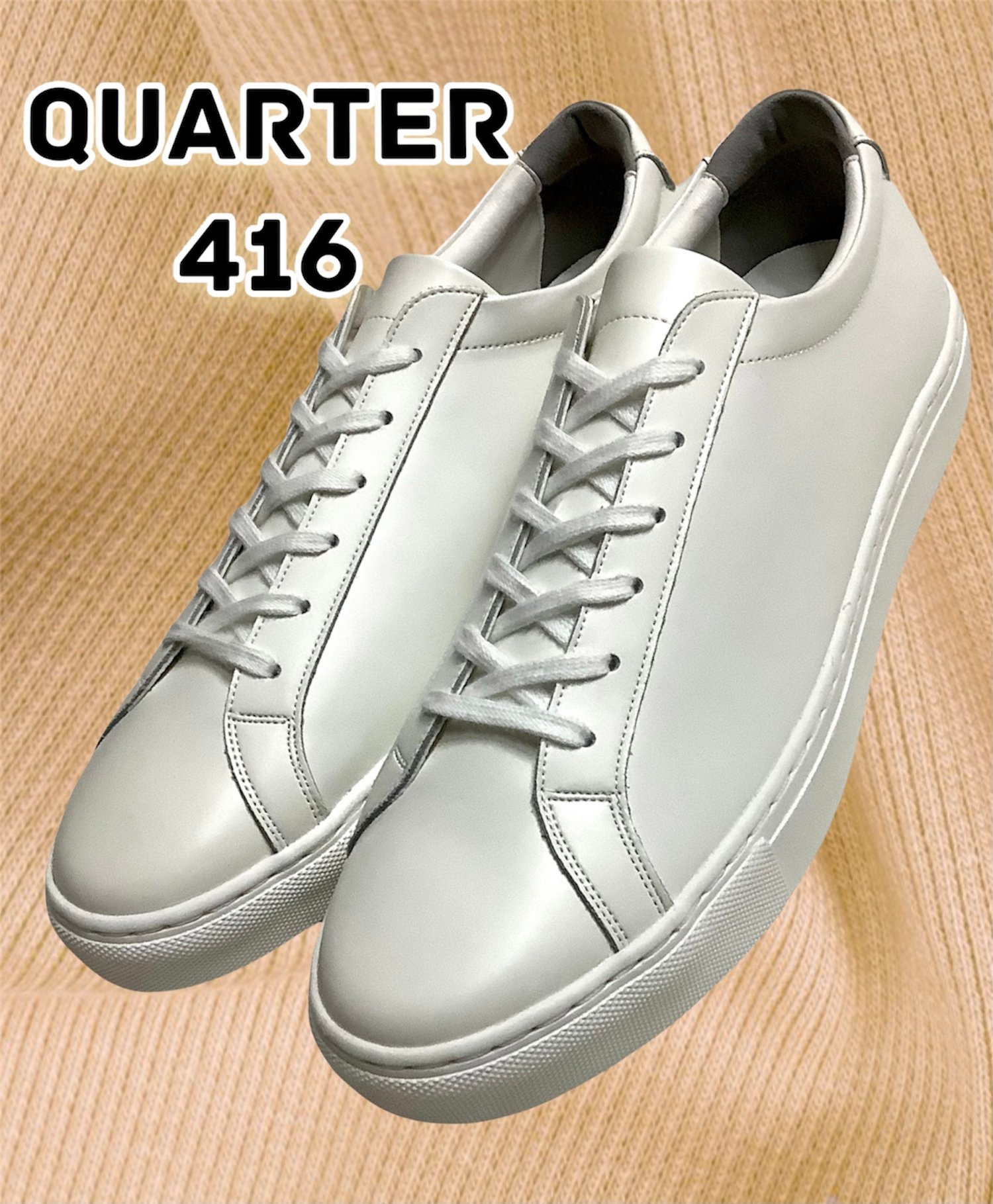 Image of Six feet minimal leather white sneaker 