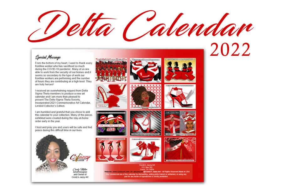 Image of Delta Sigma Theta Sorority, Inc. Commemorative Art Calendar 2022