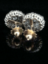 EDWARDIAN 18CT ORIGINAL 2.20CT ROSE CUT DIAMOND CLUSTER EARRINGS