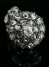 EDWARDIAN 18CT ORIGINAL 2.20CT ROSE CUT DIAMOND CLUSTER EARRINGS