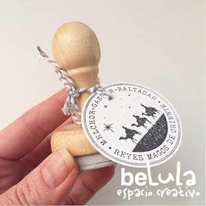 Image of Sello tinta Reyes Magos de Oriente camellos