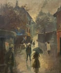 Paul Kastrup-Jensen (1920-1987) ‘Evening Rain, Montmartre’ 