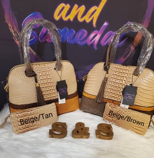 Image of S & S Satchel Dome Purse with Wallet Set