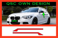 Image 1 of X2 BMW M135i/140I/ M2 Wing Mirror Stripe Sticker Decals