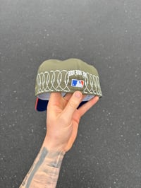 Image 4 of  MULTI TONE BLUE BRIM OLIVE NEW YORK YANKEES CUSTOM FITTED CAPS