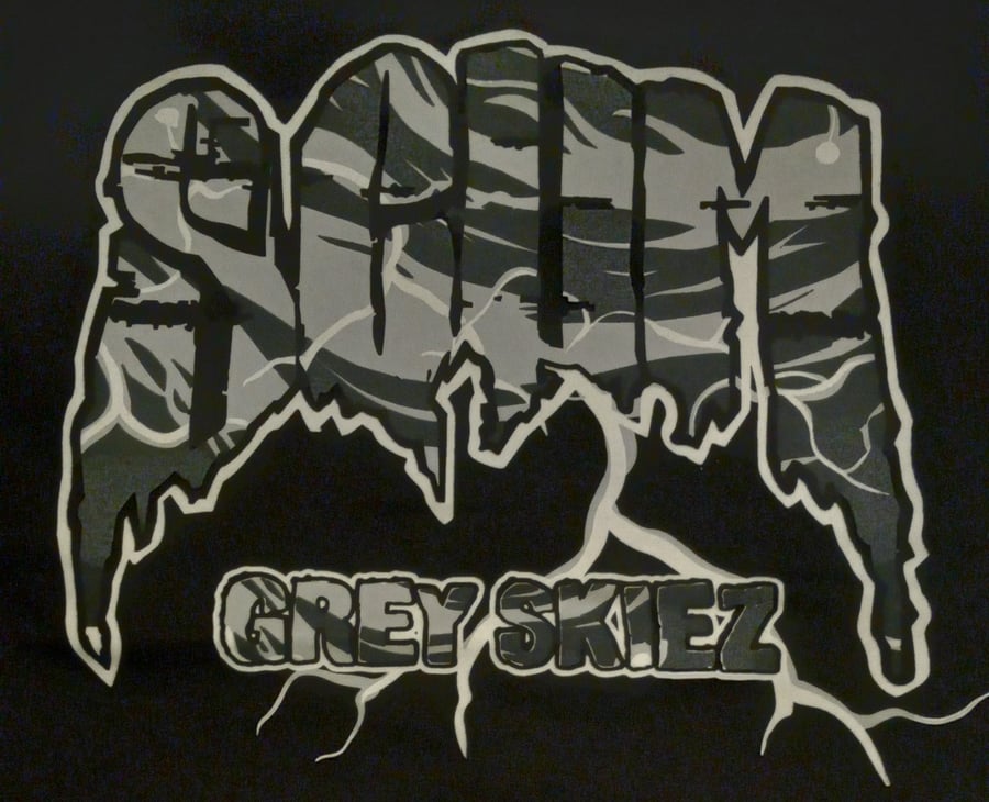 Image of SCUM : BLACK GREY SKIEZ reg shirt