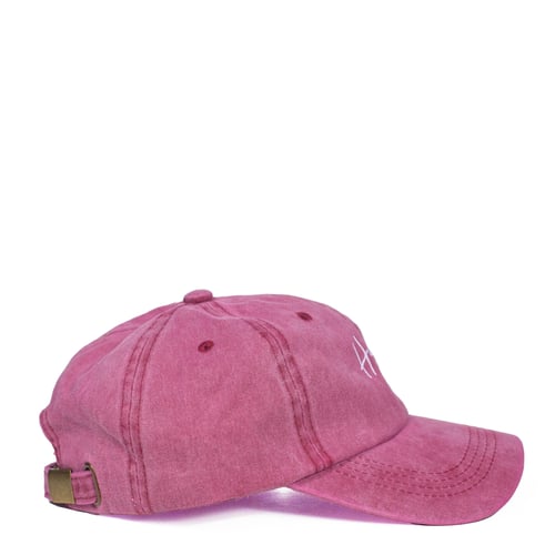 Image of Script Dad Hat (Cranberry)