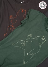 Image 1 of Bear Women's Roll Sleeve T-Shirt (Organic)