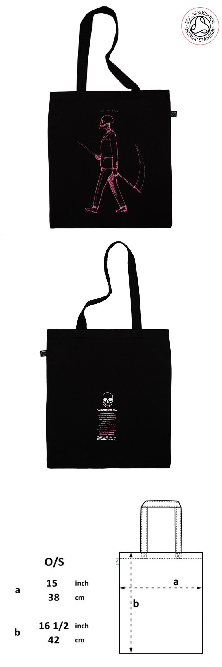 Mr Death Tote Bags (Various)