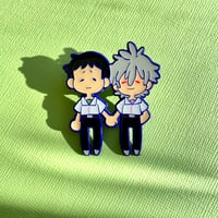 EVA Shinji + Kaworu Enamel Pin