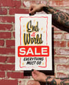 END OF THE WORLD SALE - Risograph Print